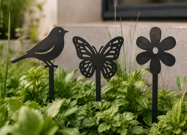 Gartenstecker Vogel – Beispielbild für individuell gefertigten Metallzuschnitt