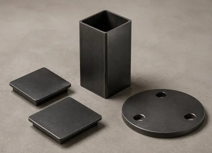 Pfostenkappe 40 × 40 – Beispielbild für individuell gefertigten Metallzuschnitt